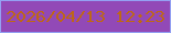 文字の大きさ：4、枠の色：94a0f2、背景の色：9249b7、文字の色：be6716 無料ブログパーツのブログ時計