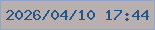 文字の大きさ：5、枠の色：94a3c8、背景の色：b8afb0、文字の色：285684 無料ブログパーツのブログ時計