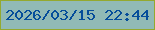 文字の大きさ：1、枠の色：94a92f、背景の色：91bab6、文字の色：054d9a 無料ブログパーツのブログ時計