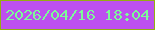 文字の大きさ：1、枠の色：94ae11、背景の色：bd50ef、文字の色：7cfc98 無料ブログパーツのブログ時計