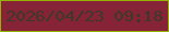 文字の大きさ：4、枠の色：94b104、背景の色：862337、文字の色：3a3a27 無料ブログパーツのブログ時計
