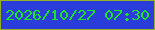 文字の大きさ：1、枠の色：94b121、背景の色：2a3dda、文字の色：18e624 無料ブログパーツのブログ時計