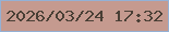 文字の大きさ：4、枠の色：94b1d5、背景の色：c59a8f、文字の色：493f35 無料ブログパーツのブログ時計