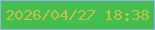 文字の大きさ：4、枠の色：94b1ed、背景の色：43be4f、文字の色：bec343 無料ブログパーツのブログ時計