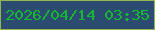 文字の大きさ：5、枠の色：94b44d、背景の色：2c4b71、文字の色：17b733 無料ブログパーツのブログ時計