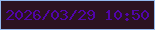 文字の大きさ：3、枠の色：94baee、背景の色：2c1320、文字の色：5104a9 無料ブログパーツのブログ時計