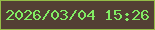 文字の大きさ：4、枠の色：94bc47、背景の色：533f34、文字の色：82ec63 無料ブログパーツのブログ時計