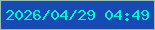 文字の大きさ：1、枠の色：94bcb8、背景の色：184ab4、文字の色：01f3cf 無料ブログパーツのブログ時計