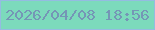 文字の大きさ：3、枠の色：94bce1、背景の色：7cdabc、文字の色：7596b6 無料ブログパーツのブログ時計