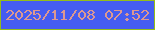 文字の大きさ：1、枠の色：94bd18、背景の色：455cf1、文字の色：dc9891 無料ブログパーツのブログ時計