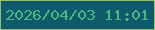 文字の大きさ：3、枠の色：94be68、背景の色：0f5a6a、文字の色：48b880 無料ブログパーツのブログ時計