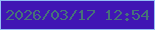 文字の大きさ：3、枠の色：94bef6、背景の色：4016b4、文字の色：467279 無料ブログパーツのブログ時計