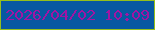 文字の大きさ：2、枠の色：94bf1c、背景の色：0758a2、文字の色：a015a3 無料ブログパーツのブログ時計