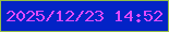 文字の大きさ：3、枠の色：94bf46、背景の色：0323c6、文字の色：e04afa 無料ブログパーツのブログ時計