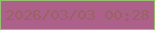 文字の大きさ：4、枠の色：94c070、背景の色：ad6089、文字の色：996263 無料ブログパーツのブログ時計