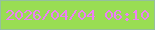 文字の大きさ：1、枠の色：94c09d、背景の色：99dd53、文字の色：ec80f4 無料ブログパーツのブログ時計