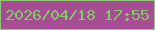 文字の大きさ：2、枠の色：94c478、背景の色：a64d93、文字の色：81ca68 無料ブログパーツのブログ時計