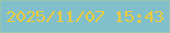 文字の大きさ：4、枠の色：94c6ae、背景の色：81bfcb、文字の色：ebcb3d 無料ブログパーツのブログ時計