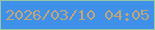 文字の大きさ：3、枠の色：94c8a5、背景の色：3f90e9、文字の色：bfa579 無料ブログパーツのブログ時計