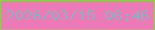 文字の大きさ：5、枠の色：94ca52、背景の色：eb7ab6、文字の色：94afb9 無料ブログパーツのブログ時計