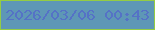 文字の大きさ：3、枠の色：94cc44、背景の色：5e97b6、文字の色：5572c6 無料ブログパーツのブログ時計