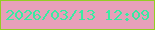 文字の大きさ：3、枠の色：94cd22、背景の色：e7a0b9、文字の色：39eba2 無料ブログパーツのブログ時計