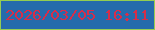 文字の大きさ：2、枠の色：94cd52、背景の色：256bac、文字の色：d62d49 無料ブログパーツのブログ時計