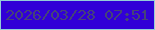 文字の大きさ：4、枠の色：94ced7、背景の色：3100d7、文字の色：454378 無料ブログパーツのブログ時計