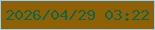 文字の大きさ：1、枠の色：94d0f8、背景の色：906004、文字の色：0d664a 無料ブログパーツのブログ時計
