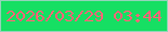 文字の大きさ：1、枠の色：94d3ba、背景の色：16df63、文字の色：fe6877 無料ブログパーツのブログ時計