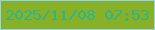 文字の大きさ：2、枠の色：94d5ee、背景の色：89b127、文字の色：2bb78b 無料ブログパーツのブログ時計
