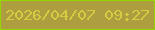 文字の大きさ：5、枠の色：94d700、背景の色：ad9e3f、文字の色：d6cc41 無料ブログパーツのブログ時計