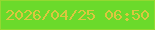 文字の大きさ：1、枠の色：94d831、背景の色：6bda2b、文字の色：dac73f 無料ブログパーツのブログ時計