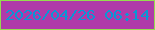 文字の大きさ：4、枠の色：94dc4f、背景の色：af3aa9、文字の色：0897d5 無料ブログパーツのブログ時計