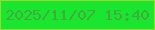 文字の大きさ：4、枠の色：94dd2f、背景の色：1ae62f、文字の色：3fad3b 無料ブログパーツのブログ時計