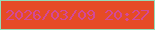 文字の大きさ：5、枠の色：94ddb8、背景の色：e64b26、文字の色：d34898 無料ブログパーツのブログ時計
