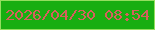 文字の大きさ：1、枠の色：94de5f、背景の色：18ae11、文字の色：d5605d 無料ブログパーツのブログ時計