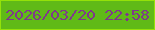 文字の大きさ：3、枠の色：94e209、背景の色：60ba17、文字の色：7f398b 無料ブログパーツのブログ時計