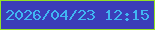 文字の大きさ：2、枠の色：94e225、背景の色：3b3db9、文字の色：40b6f2 無料ブログパーツのブログ時計