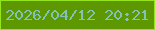 文字の大きさ：2、枠の色：94e51e、背景の色：5e9801、文字の色：81c2b9 無料ブログパーツのブログ時計
