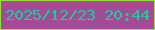 文字の大きさ：4、枠の色：94e531、背景の色：a44a97、文字の色：1ecd96 無料ブログパーツのブログ時計