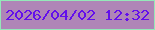 文字の大きさ：4、枠の色：94e8b9、背景の色：af85b7、文字の色：630feb 無料ブログパーツのブログ時計