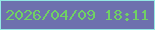 文字の大きさ：5、枠の色：94e9e4、背景の色：6e71ae、文字の色：70d164 無料ブログパーツのブログ時計