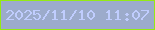 文字の大きさ：5、枠の色：94ea13、背景の色：9cabcb、文字の色：c0cdfe 無料ブログパーツのブログ時計
