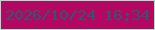文字の大きさ：4、枠の色：94eacb、背景の色：b30761、文字の色：2f586f 無料ブログパーツのブログ時計