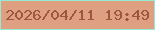 文字の大きさ：5、枠の色：94ebd4、背景の色：dfa082、文字の色：9e563e 無料ブログパーツのブログ時計