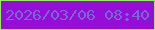 文字の大きさ：2、枠の色：94ec5e、背景の色：940ed7、文字の色：7868d1 無料ブログパーツのブログ時計