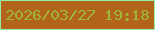 文字の大きさ：5、枠の色：94eda3、背景の色：b2641a、文字の色：9fb537 無料ブログパーツのブログ時計