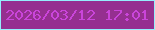 文字の大きさ：1、枠の色：94eefc、背景の色：952f90、文字の色：ca45da 無料ブログパーツのブログ時計