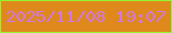 文字の大きさ：5、枠の色：94f431、背景の色：df891c、文字の色：d177e0 無料ブログパーツのブログ時計